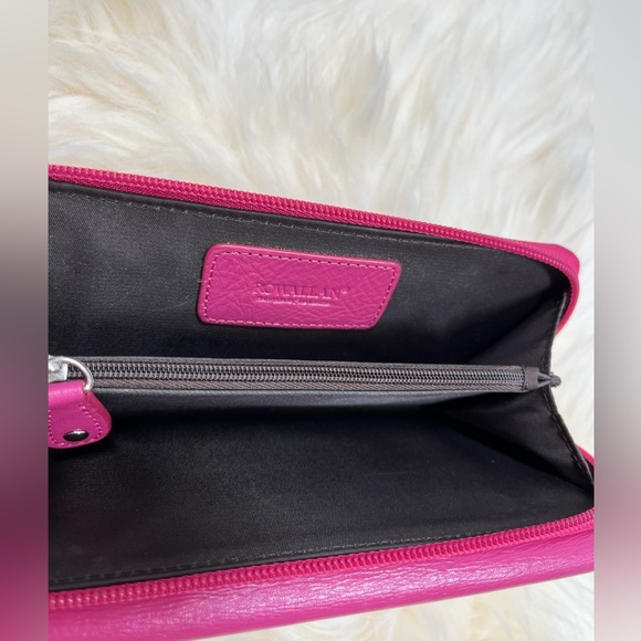 Rowallan of Scotland Sedona Raspberry Zippy Long Wallet , Soft Leather - Picture 16 of 16